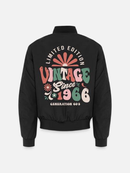 Geburtstagsgeschenk 1966 Jahrgang 1966 - Unisex Bomberjacke - Schwarz