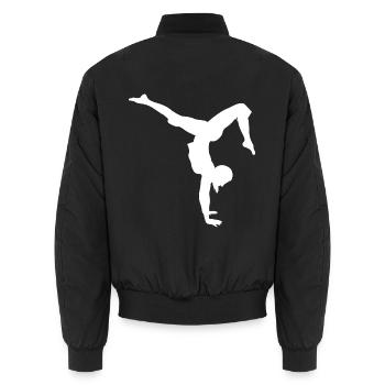 Gymnastik Tänzerin - Unisex Bomberjacke - Schwarz - Hinten - AI Model Male 185 light (185cm)