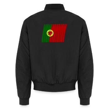 Portugal Fahne Flag painted - Unisex Bomberjacke - Schwarz - Hinten - AI Model Male 185 light (185cm)