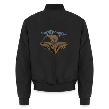 Majestätischer Braunbär Naturschützer - Unisex Bomberjacke - Schwarz - Hinten - AI Model Male 185 light (185cm)