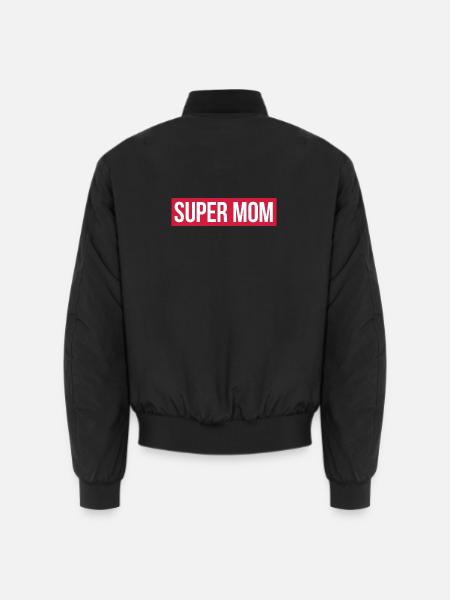 SUPER MOM - Unisex Bomberjacke - Schwarz