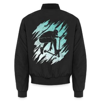 Scooter Tricks E-Roller Kinder Stunt Scooter - Unisex Bomberjacke - Schwarz - Hinten - AI Model Male 185 light (185cm)