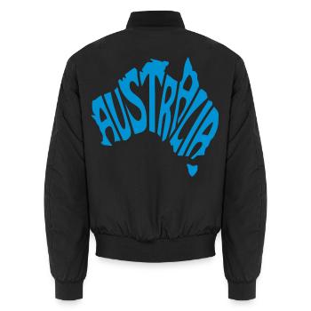 Australiien Australia - Unisex Bomberjacke - Schwarz - Hinten - AI Model Male 185 light (185cm)
