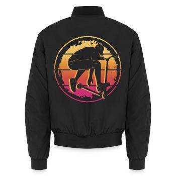 Scooter Stunt Roller Tricks Tretroller Stuntroller - Unisex Bomberjacke - Schwarz - Hinten - AI Model Male 185 light (185cm)