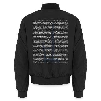 Akrobatische Akroyoga Partnerübung - Unisex Bomberjacke - Schwarz - Hinten - AI Model Male 185 light (185cm)