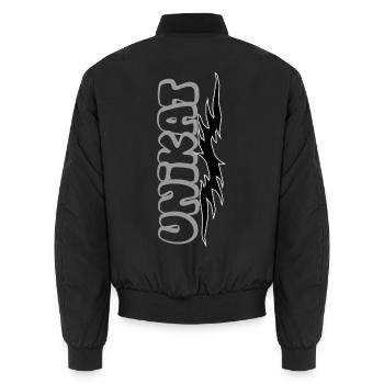unikat - Unisex Bomberjacke - Schwarz - Hinten - AI Model Male 185 light (185cm)