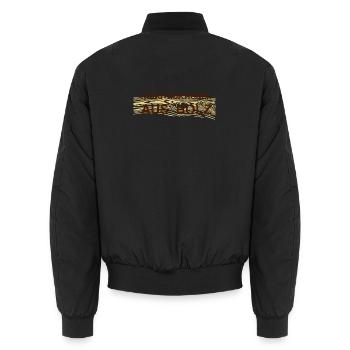 Konstruktionen aus Holz - Unisex Bomberjacke - Schwarz - Hinten - AI Model Male 185 light (185cm)