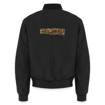 Holzbau - Unisex Bomberjacke - Schwarz - Hinten - AI Model Male 185 light (185cm)