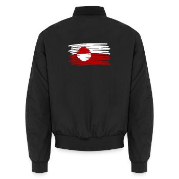 Grönland Greenland Flag Flagge painted gemalt - Unisex Bomberjacke - Schwarz - Hinten - AI Model Male 185 light (185cm)
