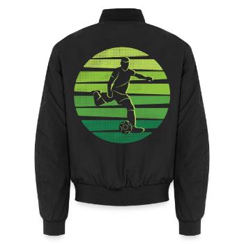 Fußball Spieler Fußballtrainer Fußballer - Unisex Bomberjacke - Schwarz - Hinten - AI Model Male 185 light (185cm)