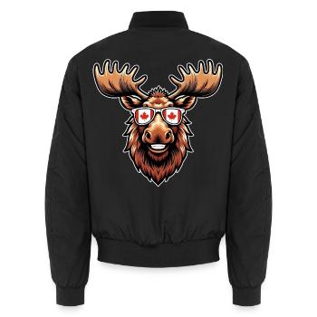 Kanada Fanartikel - Unisex Bomberjacke - Schwarz - Hinten - AI Model Male 185 light (185cm)