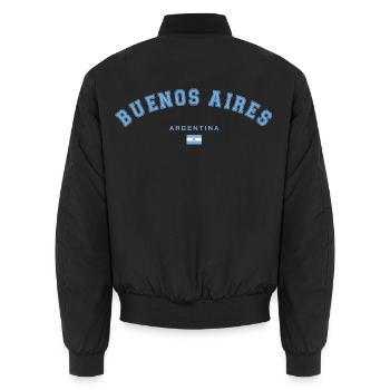 Buenos Aires Argentina College Look - Unisex Bomberjacke - Schwarz - Hinten - AI Model Male 185 light (185cm)