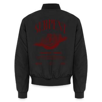 Green Tree Python Modern Reptile Keeper Streetwear - Unisex Bomberjacke - Schwarz - Hinten - AI Model Male 185 light (185cm)