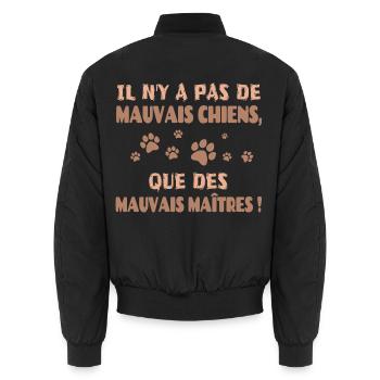 Hundetrainer, Hundezüchter - Unisex Bomberjacke - Schwarz - Hinten - AI Model Male 185 light (185cm)