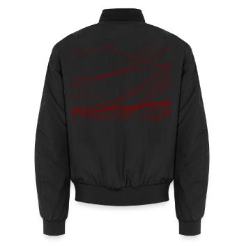 Design Stromkabel durcheinander - Unisex Bomberjacke - Schwarz - Hinten - AI Model Male 185 light (185cm)