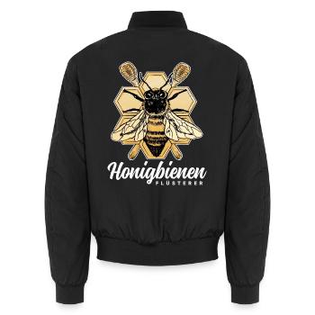 Honigbienen Flüsterer - Unisex Bomberjacke - Schwarz - Hinten - AI Model Male 185 light (185cm)