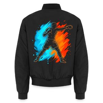 Boxen Boxer Jungen Kinder Männer Box - Unisex Bomberjacke - Schwarz - Hinten - AI Model Male 185 light (185cm)