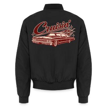 Cruisin’ Classic Car - Unisex Bomberjacke - Schwarz - Hinten - AI Model Male 185 light (185cm)