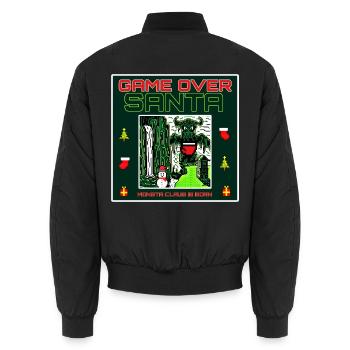 Game Over Santa Monster Claus erscheint nächstes Jahr - Unisex Bomberjacke - Schwarz - Hinten - AI Model Male 185 light (185cm)