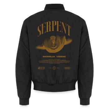 Green Tree Python Modern Reptile Keeper Streetwear - Unisex Bomberjacke - Schwarz - Hinten - AI Model Male 185 light (185cm)