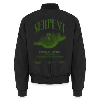 Green Tree Python Modern Reptile Keeper Streetwear - Unisex Bomberjacke - Schwarz - Hinten - AI Model Male 185 light (185cm)