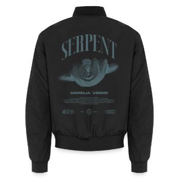 Green Tree Python Modern Reptile Keeper Streetwear - Unisex Bomberjacke - Schwarz - Hinten - AI Model Male 185 light (185cm)