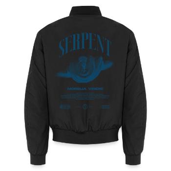 Green Tree Python Modern Reptile Keeper Streetwear - Unisex Bomberjacke - Schwarz - Hinten - AI Model Male 185 light (185cm)