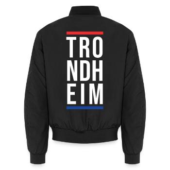 Stadt Trondheim - Unisex Bomberjacke - Schwarz - Hinten - AI Model Male 185 light (185cm)