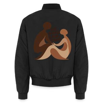 We Need Each Other - Unisex Bomberjacke - Schwarz - Hinten - AI Model Male 185 light (185cm)