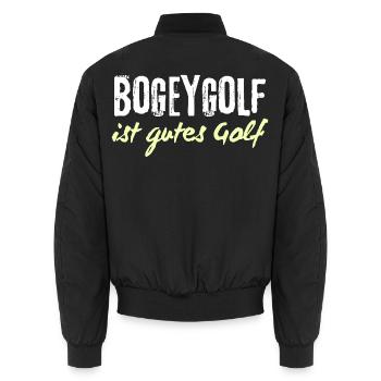 Bogeygolf ist gutes Golf - Unisex Bomberjacke - Schwarz - Hinten - AI Model Male 185 light (185cm)