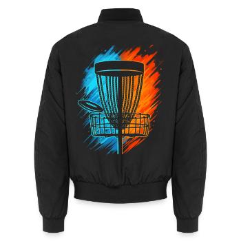 Disc Golf Discgolf Männer Jungen Kinder - Unisex Bomberjacke - Schwarz - Hinten - AI Model Male 185 light (185cm)