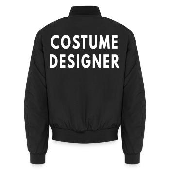 Kostümbildner | Kreativer Modekünstler - Unisex Bomberjacke - Schwarz - Hinten - AI Model Male 185 light (185cm)
