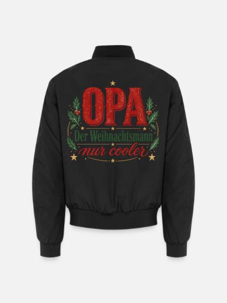 Bester Opa Weihnachtsmann - Unisex Bomberjacke - Schwarz