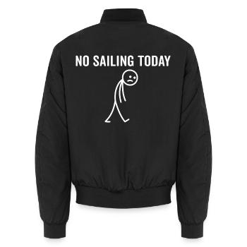 Heute kein Segeln - Unisex Bomberjacke - Schwarz - Hinten - AI Model Male 185 light (185cm)