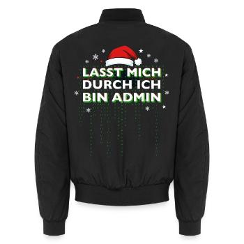 Lasst Mich Durch Ich Bin Admin Informatiker Xmas - Unisex Bomberjacke - Schwarz - Hinten - AI Model Male 185 light (185cm)