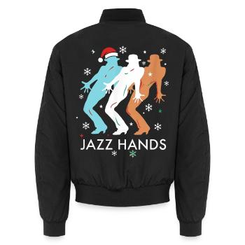Jazz Hands Jazz Dance Tänzer Weihnachten - Unisex Bomberjacke - Schwarz - Hinten - AI Model Male 185 light (185cm)