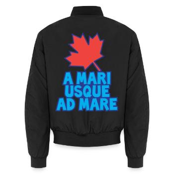 A Mari Usque Ad Mare Canada - Unisex Bomberjacke - Schwarz - Hinten - AI Model Male 185 light (185cm)