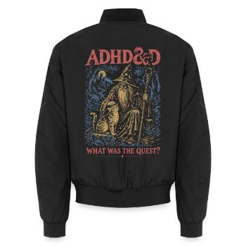 ADHDGOD Der Quest Zauberer - Unisex Bomberjacke - Schwarz - Hinten - AI Model Male 185 light (185cm)