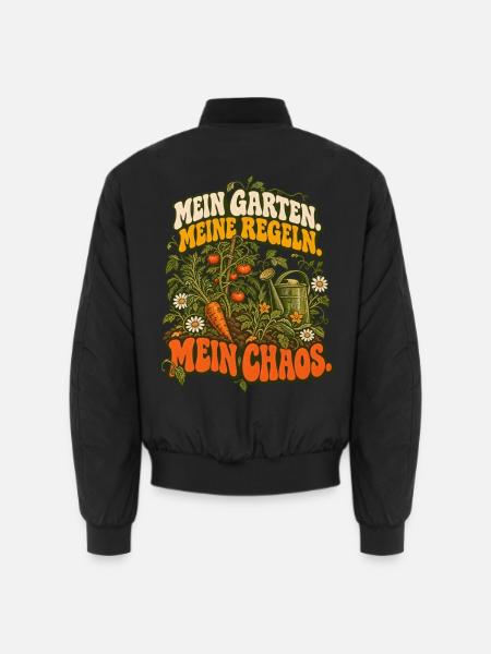 Mein Garten Meine Regeln Mein Chaos - Unisex Bomberjacke - Schwarz