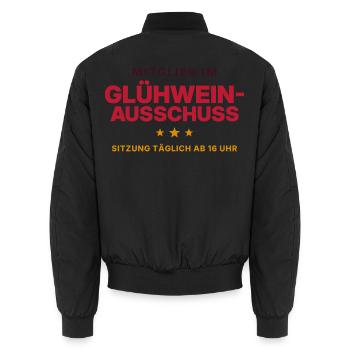 Mitglied im Glühwein-Ausschuss - Unisex Bomberjacke - Schwarz - Hinten - AI Model Male 185 light (185cm)