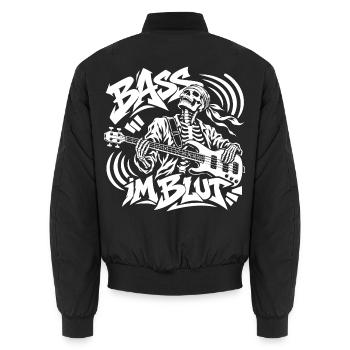 Bass im Blut - Unisex Bomberjacke - Schwarz - Hinten - AI Model Male 185 light (185cm)