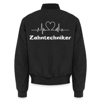 Zahntechniker - Unisex Bomberjacke - Schwarz - Hinten - AI Model Male 185 light (185cm)