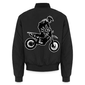 enduro - Unisex Bomberjacke - Schwarz - Hinten - AI Model Male 185 light (185cm)