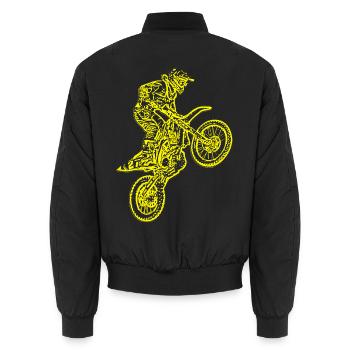 enduro - Unisex Bomberjacke - Schwarz - Hinten - AI Model Male 185 light (185cm)