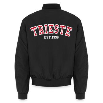 Triest, gegründet 1996 – Geburtstag - Unisex Bomberjacke - Schwarz - Hinten - AI Model Male 185 light (185cm)