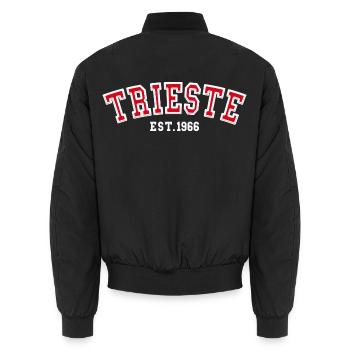 Triest, gegründet 1966 – Geburtstag - Unisex Bomberjacke - Schwarz - Hinten - AI Model Male 185 light (185cm)