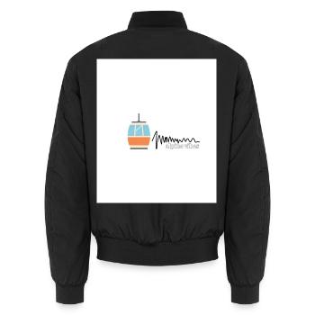 Alpine Vibes Kabelbahn - Unisex Bomberjacke - Schwarz - Hinten - AI Model Male 185 light (185cm)