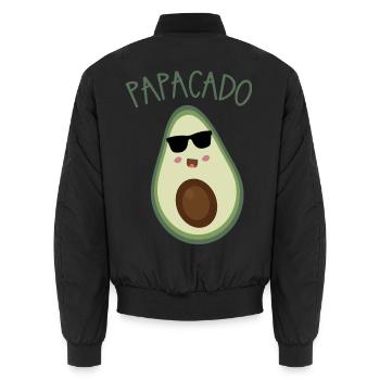 Papacado Avocado Sonnenbrille - Unisex Bomberjacke - Schwarz - Hinten - AI Model Male 185 light (185cm)