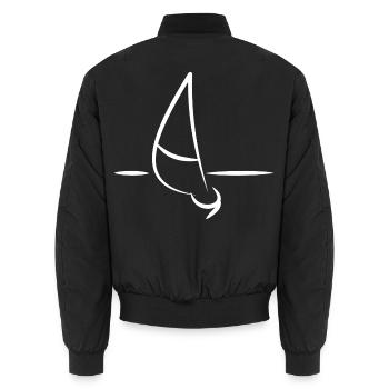 Segelboot Segelsport Zeichnung Boot - Unisex Bomberjacke - Schwarz - Hinten - AI Model Male 185 light (185cm)