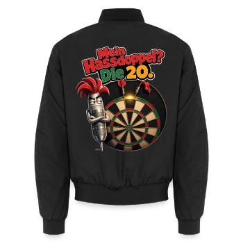 Mein Hassdoppel Die 20 - Unisex Bomberjacke - Schwarz - Hinten - AI Model Male 185 light (185cm)